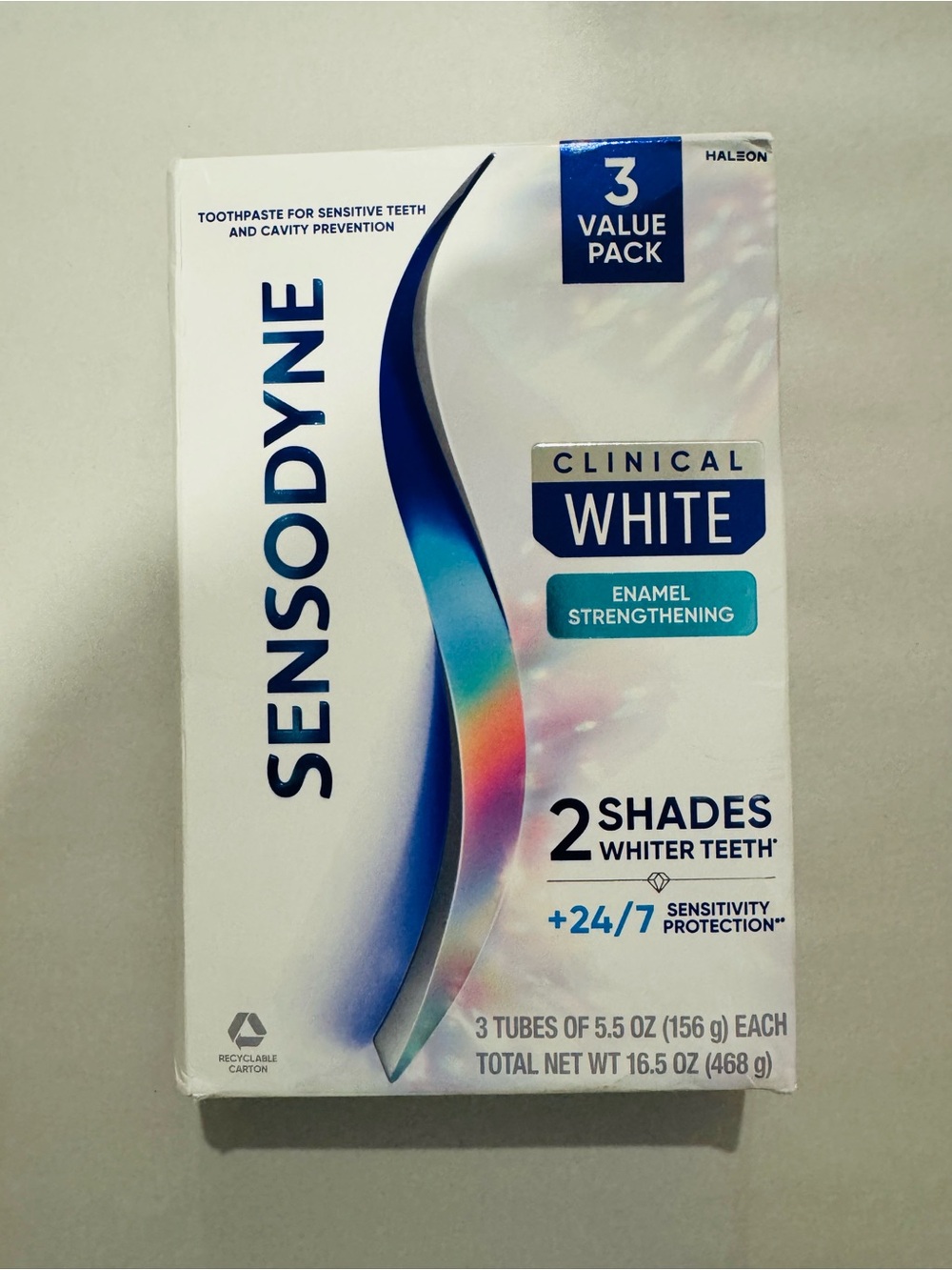 Sensodyne Clinical White Enamel Strengthening Toothpaste 3 pack